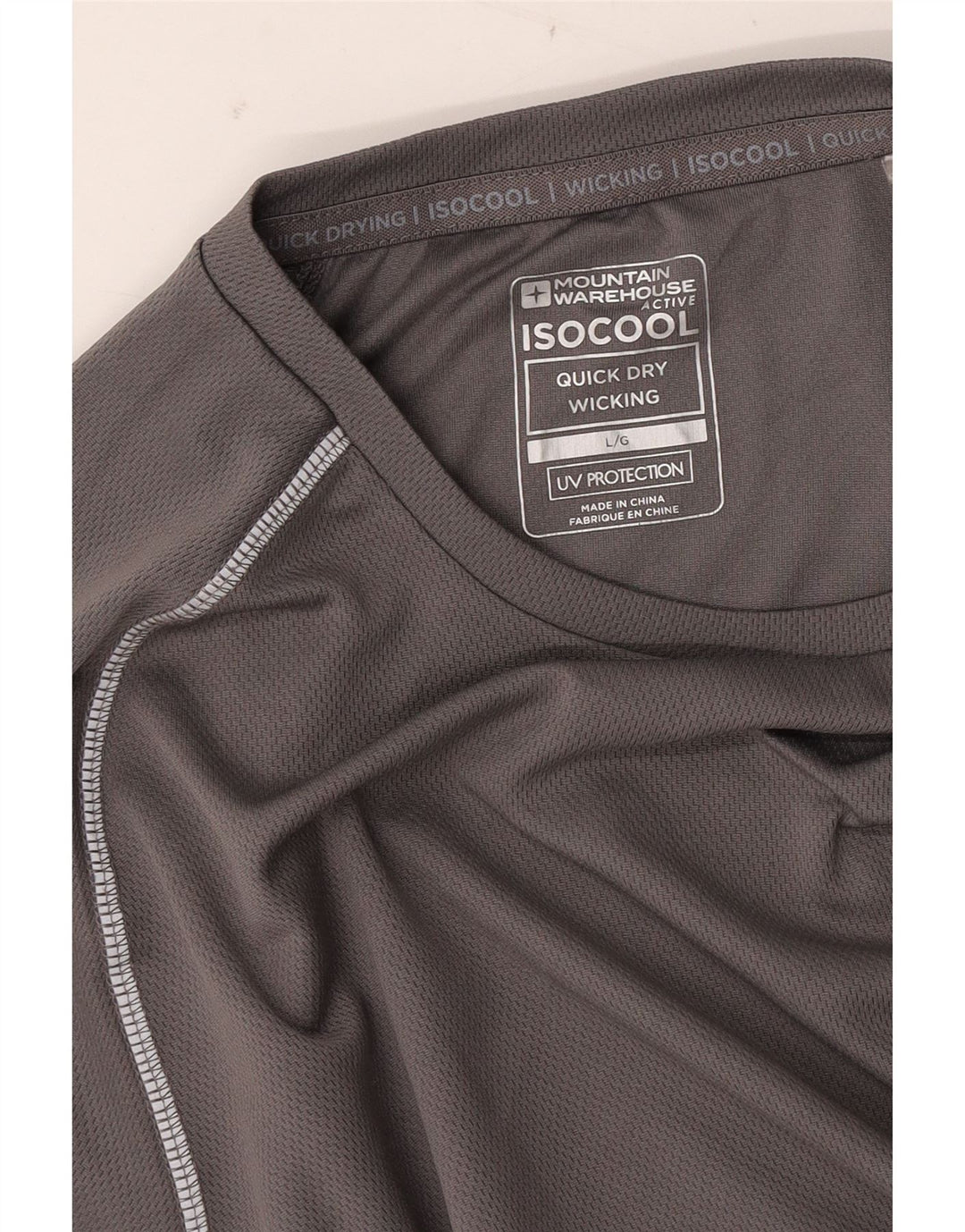 Camiseta masculina IsoCool MOUNTAIN WAREHOUSE grande cinza