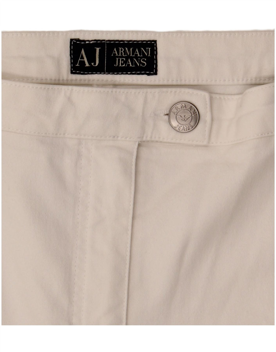 Armani Jeans feminino bootcut jeans IT 48 XL W32 L32 algodão branco