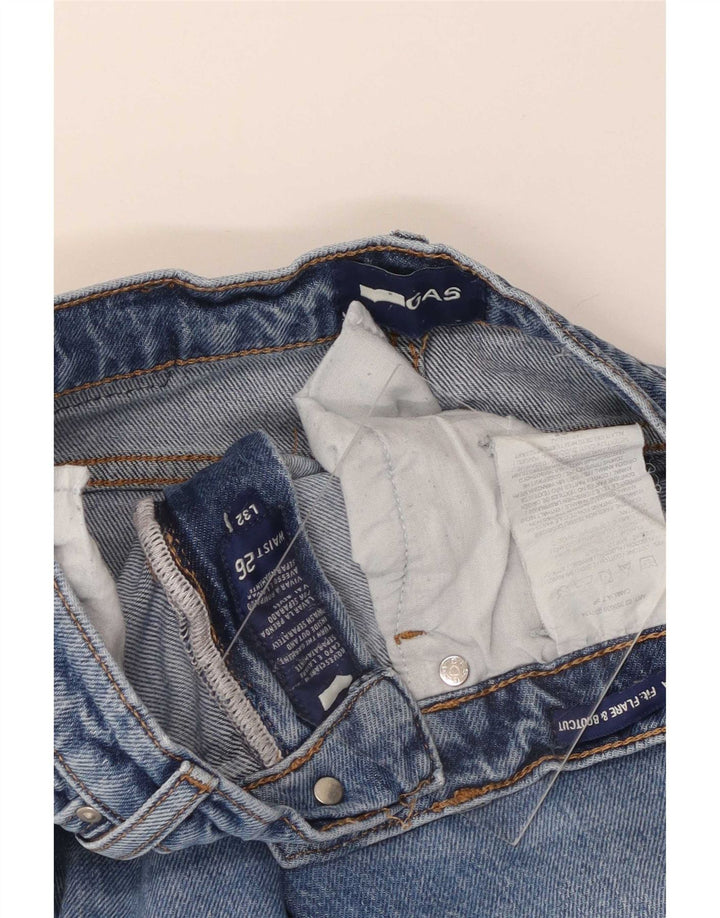 Gas Womens Bootcut Flared Jeans W26 L32 Azul Algodão