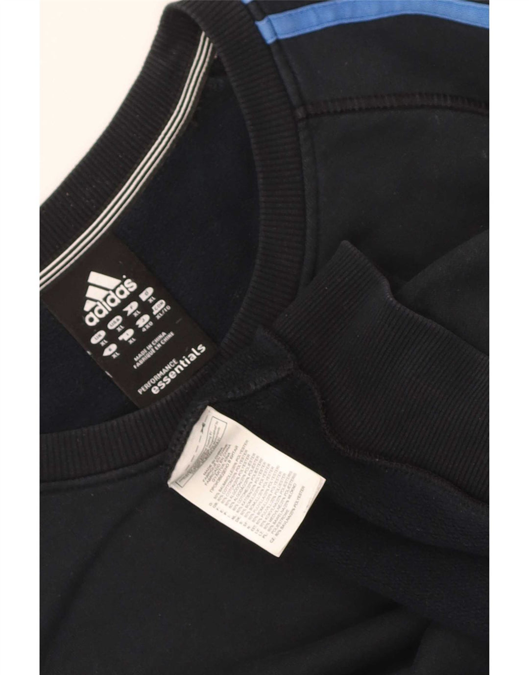 Adidas Mens Moletom Jumper XL Algodão Preto