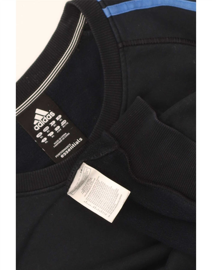Adidas Mens Moletom Jumper XL Algodão Preto