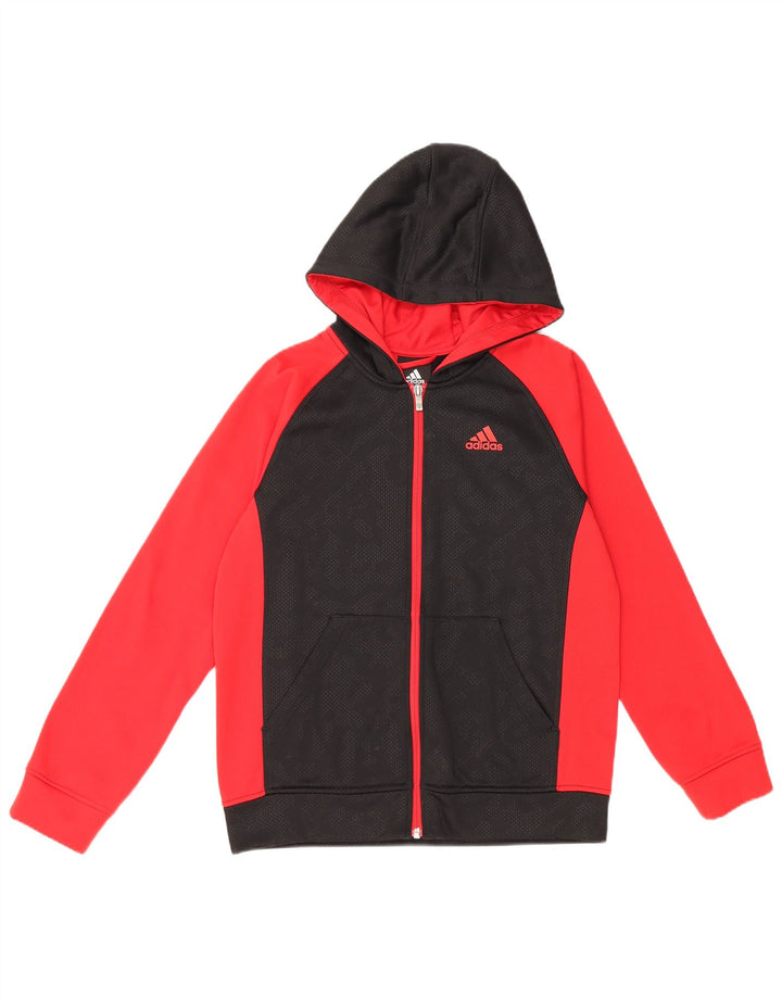 Suéter adidas masculino Climawarm Zip com capuz 14-15 anos grande preto