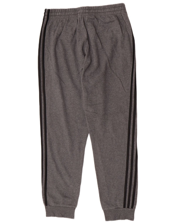 Calças de treino masculinas Adidas Joggers grandes de algodão cinza