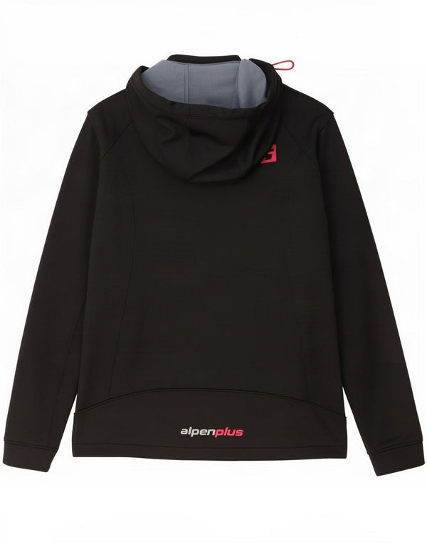 Jaqueta corta-vento feminina Alpen Moden com capuz UK 18 XL poliéster preto