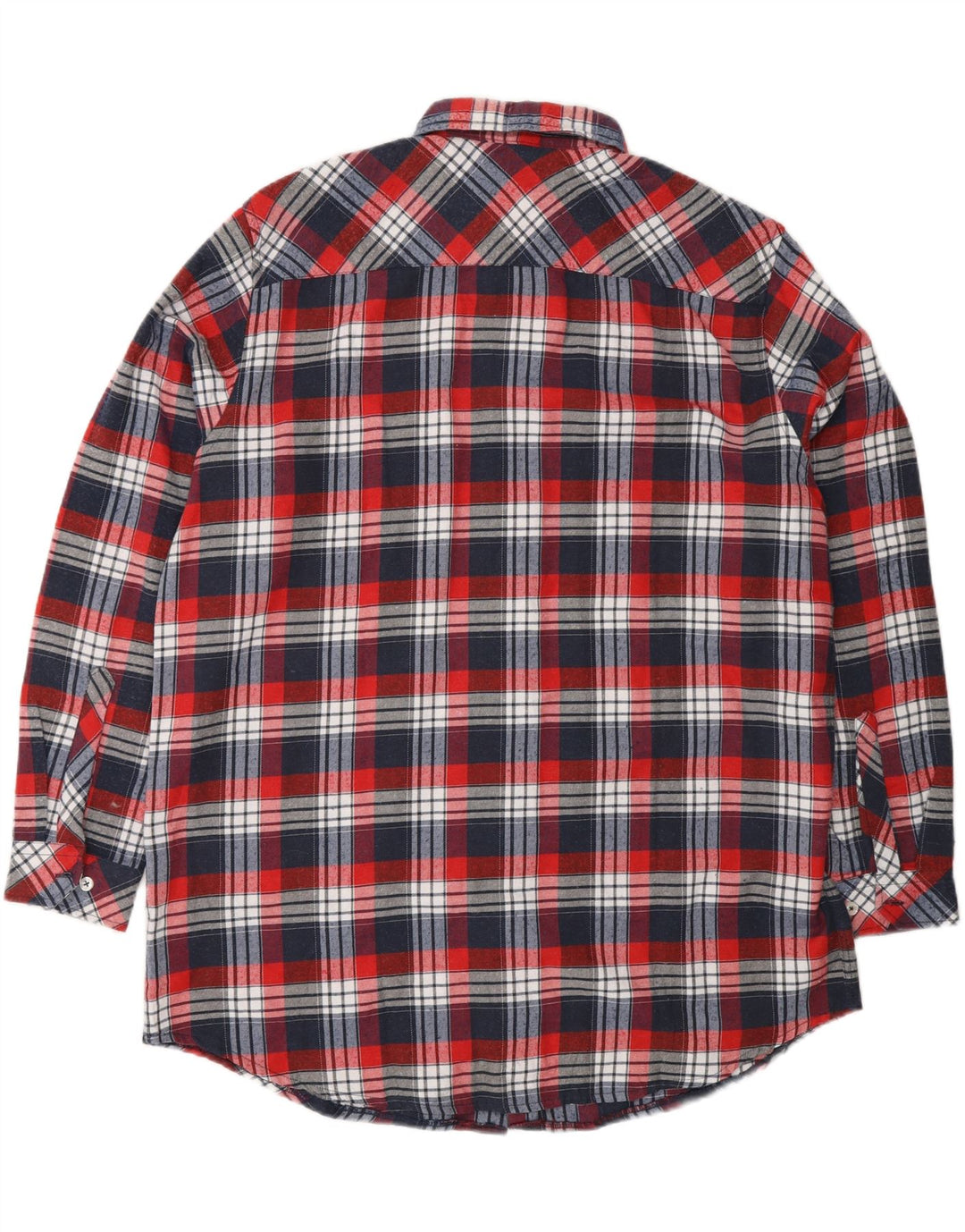 Camisa masculina de flanela REWARD Reino Unido 39/40 algodão xadrez vermelho médio