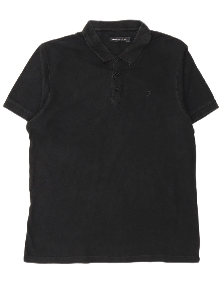 Camisa polo masculina French Connection grande preta