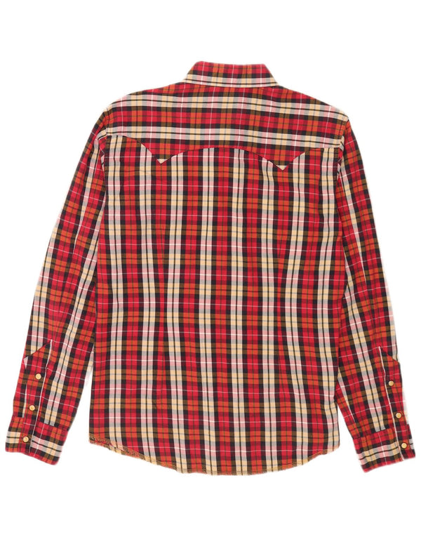 Camisa masculina de flanela Lee XL vermelha xadrez