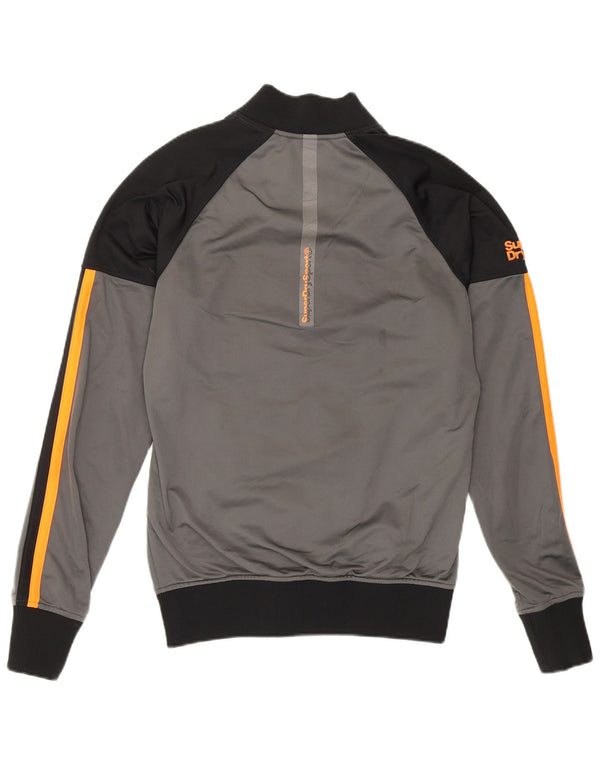 Superdry Mens Treino Top Jacket Small Grey Colourblock Poliéster