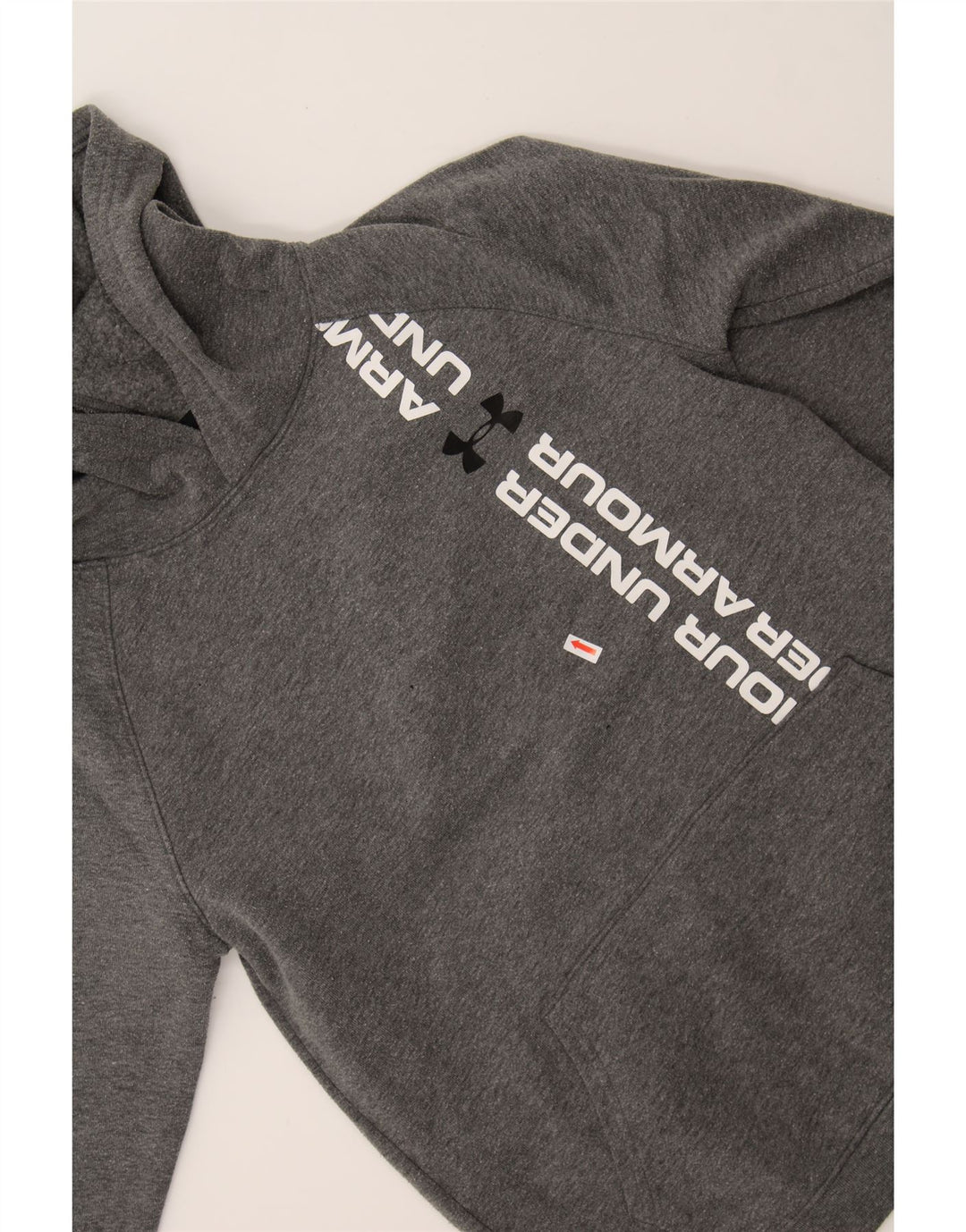UNDER ARMOUR Boys Graphic Hoodie Jumper 13-14 Years XL Grey Cotton Vintage Under Armour and Second-Hand Under Armour from Messina Hembry 