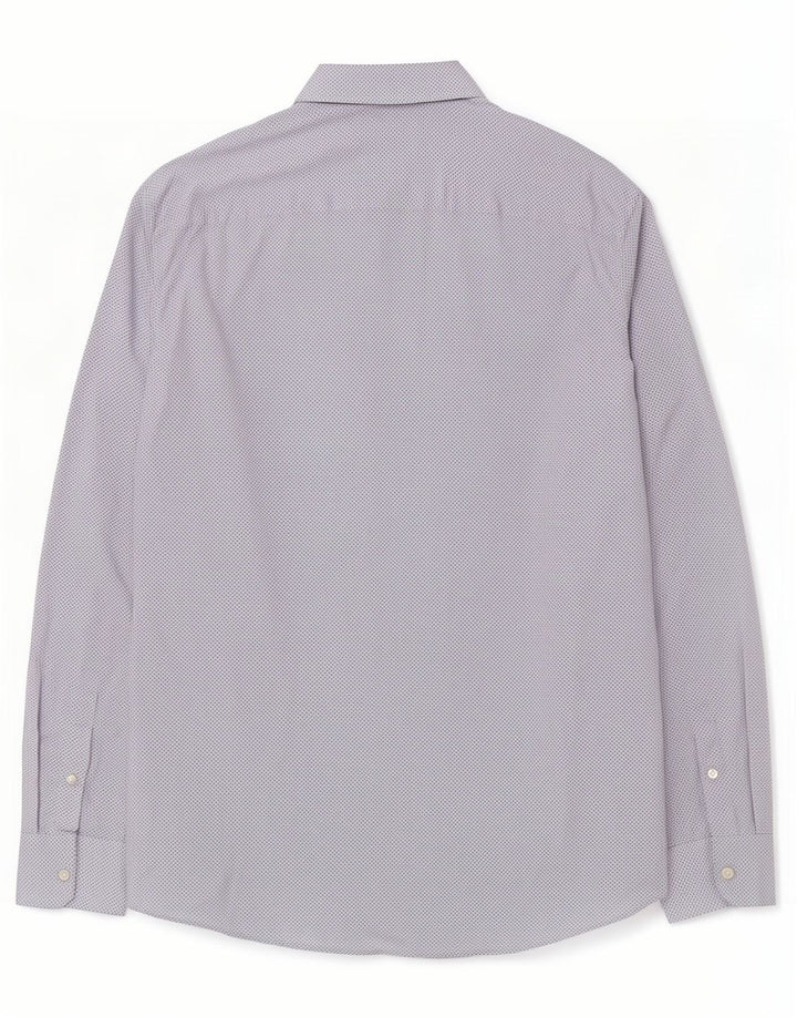 Camisa masculina Benetton médio azul manchado