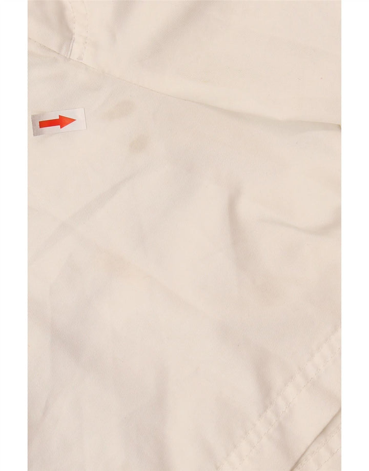 NIKE Mens Chino Shorts Pequeno W28 Poliéster Branco