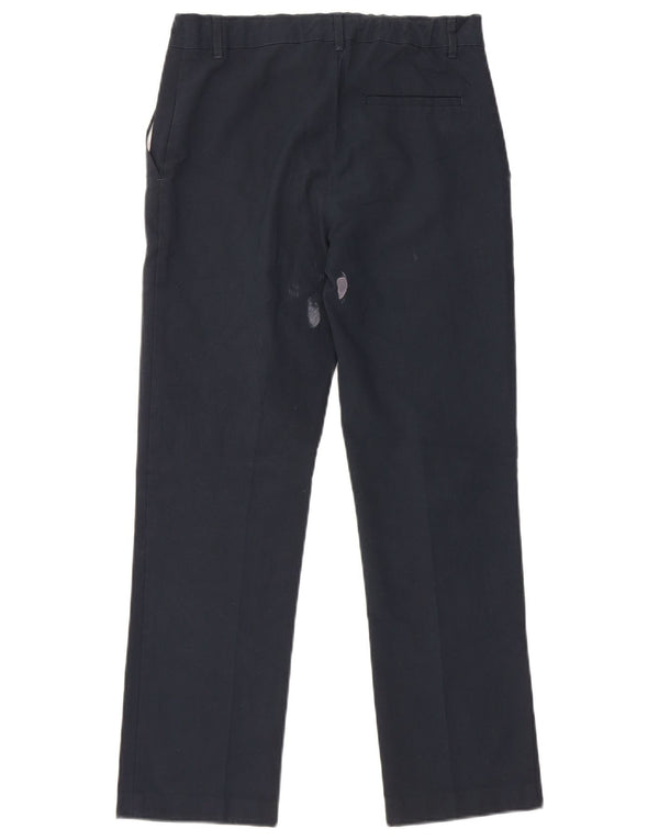 Calças Chino retas para meninos Marks & Spencer 12-13 anos W28 L26 azul marinho