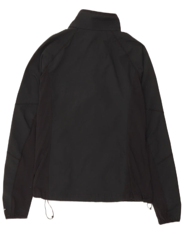 Columbia Womens Omni-Shield Rain Jacket UK 12 Médio Preto Poliéster