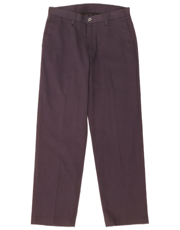 Lee Mens Straight Chino Calças W30 L30 Azul Marinho Algodão