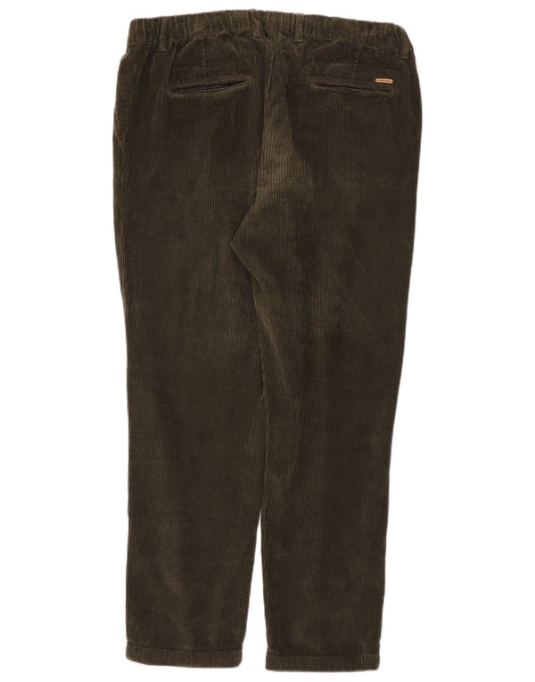 Carrera Mens Joggers Calças de veludo cotelê W38 L29 Algodão cáqui