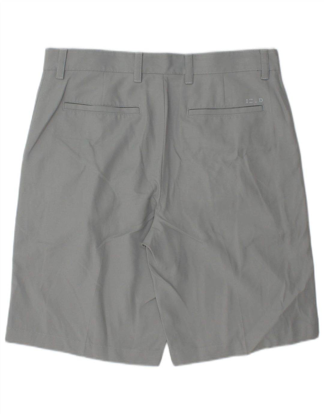 IZOD Mens Chino Shorts W32 Poliéster Cinza Médio