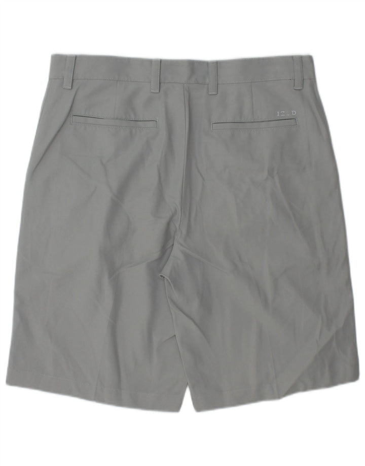 IZOD Mens Chino Shorts W32 Poliéster Cinza Médio