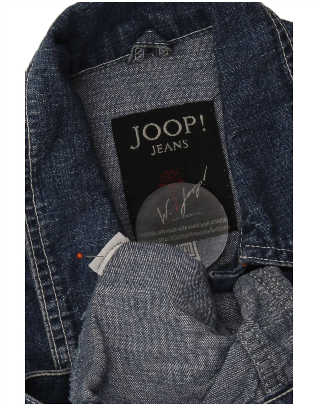 JOOP Womens Denim Gilet UK 20 2XL Algodão Azul