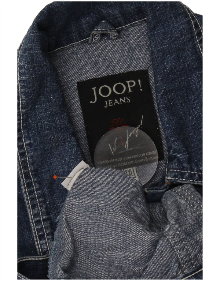 JOOP Womens Denim Gilet UK 20 2XL Algodão Azul