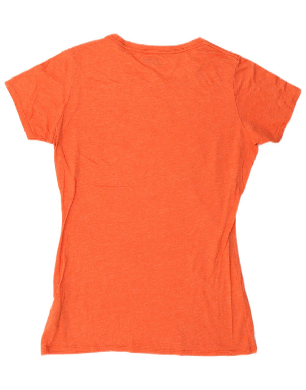 Camiseta feminina Columbia com estampa gráfica UK 10 algodão paisley laranja pequeno