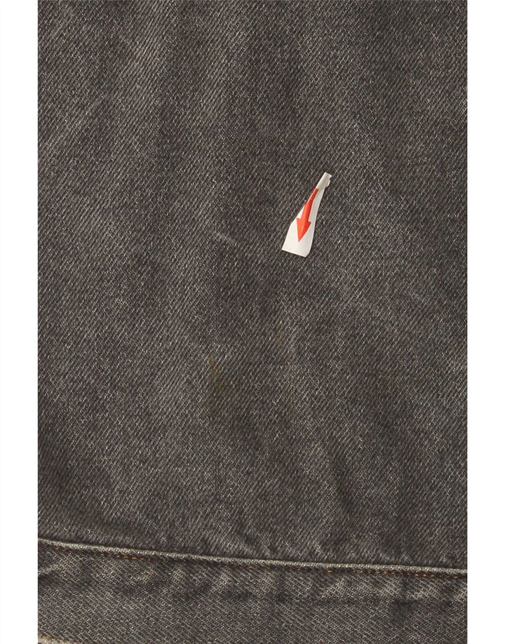 Jaqueta jeans masculina vintage UK 40 algodão cinza grande