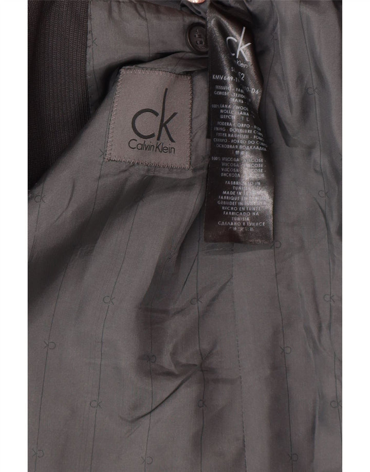 Jaqueta Blazer Masculina Calvin Klein com 2 Botões IT 52 XL Lã Cinza