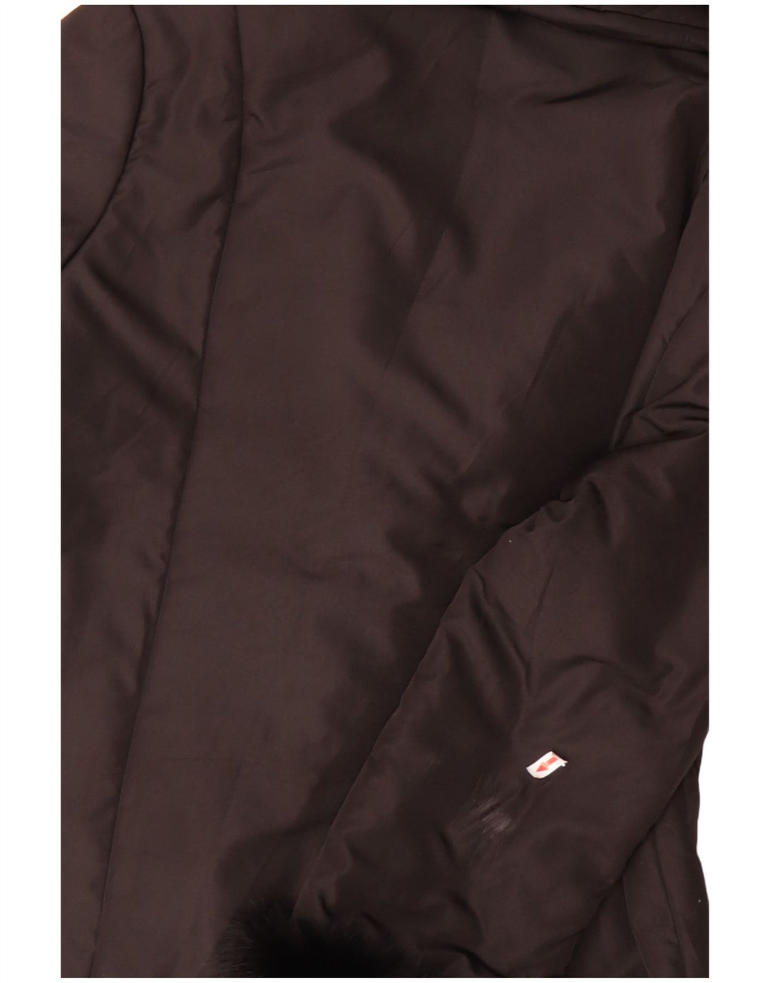 Jaqueta acolchoada superdimensionada feminina Luisa Spagnoli UK 10 poliéster marrom pequeno