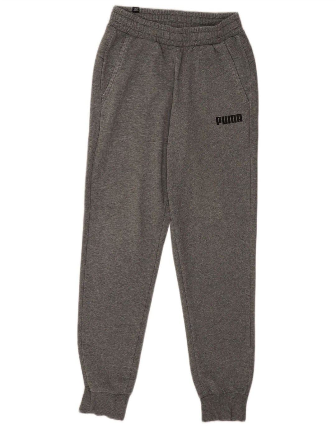 Calça de treino masculina Puma Joggers pequeno algodão manchado cinza