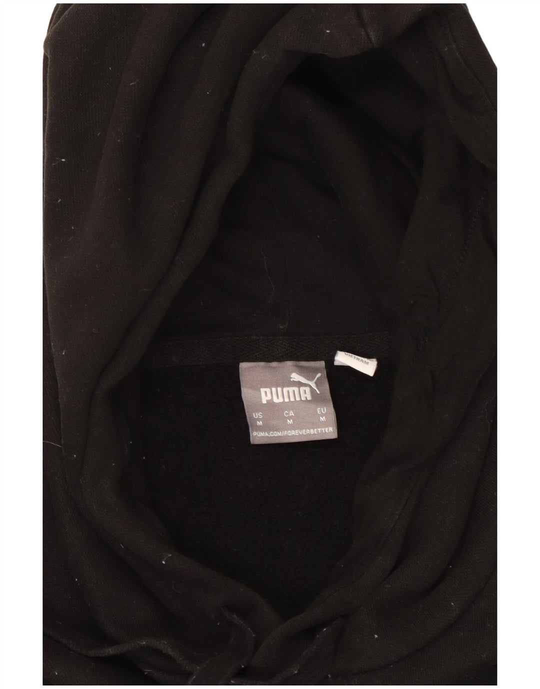 PUMA Mens Graphic Hoodie Jumper Médio Algodão Preto