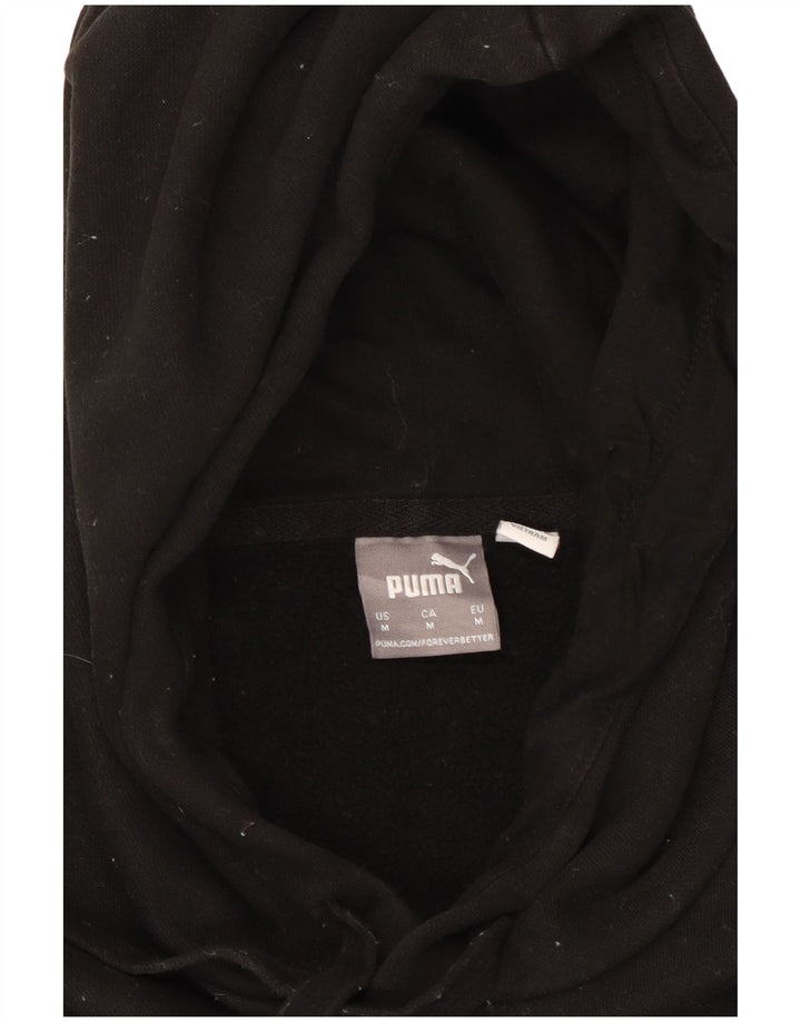 PUMA Mens Graphic Hoodie Jumper Médio Algodão Preto