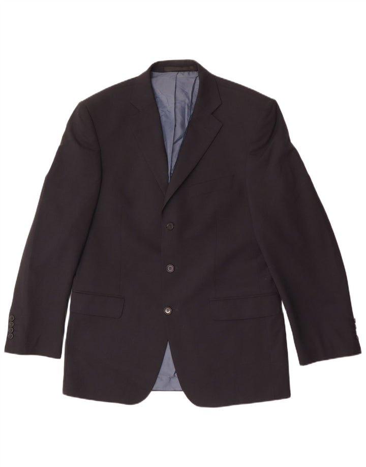 Jaqueta blazer masculina de 3 botões Marks & Spencer Reino Unido 40 azul marinho médio