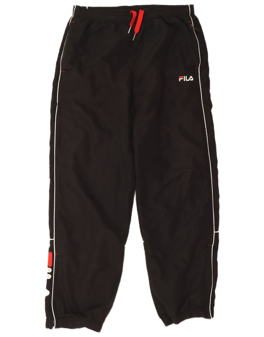 Calça de treino masculina Fila joggers grande poliéster preto