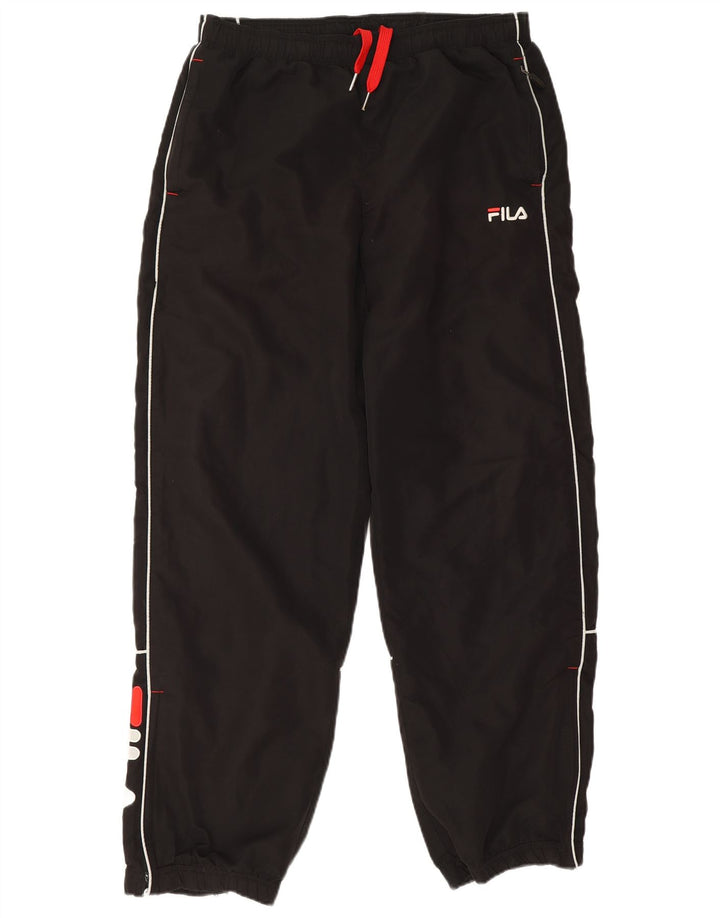 Calça de treino masculina Fila joggers grande poliéster preto