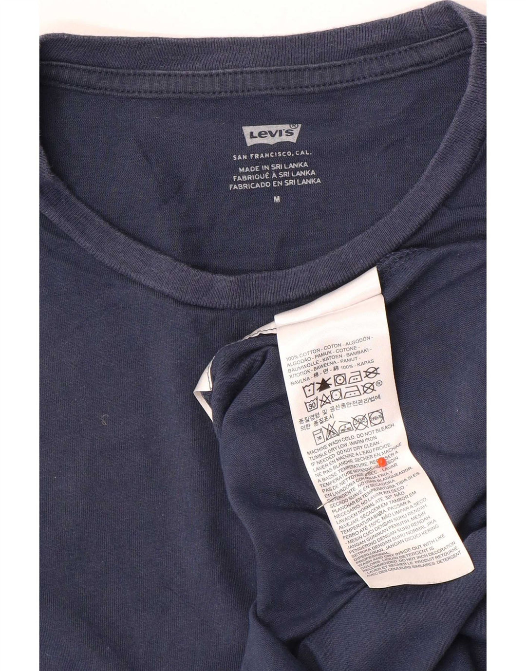 Camiseta gráfica masculina Levi's Top médio algodão azul marinho