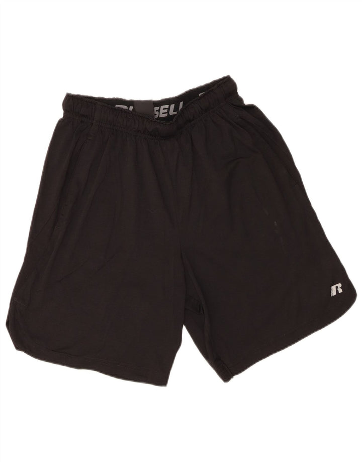 Russell Athletic Mens Sport Shorts Pequeno Poliéster Preto