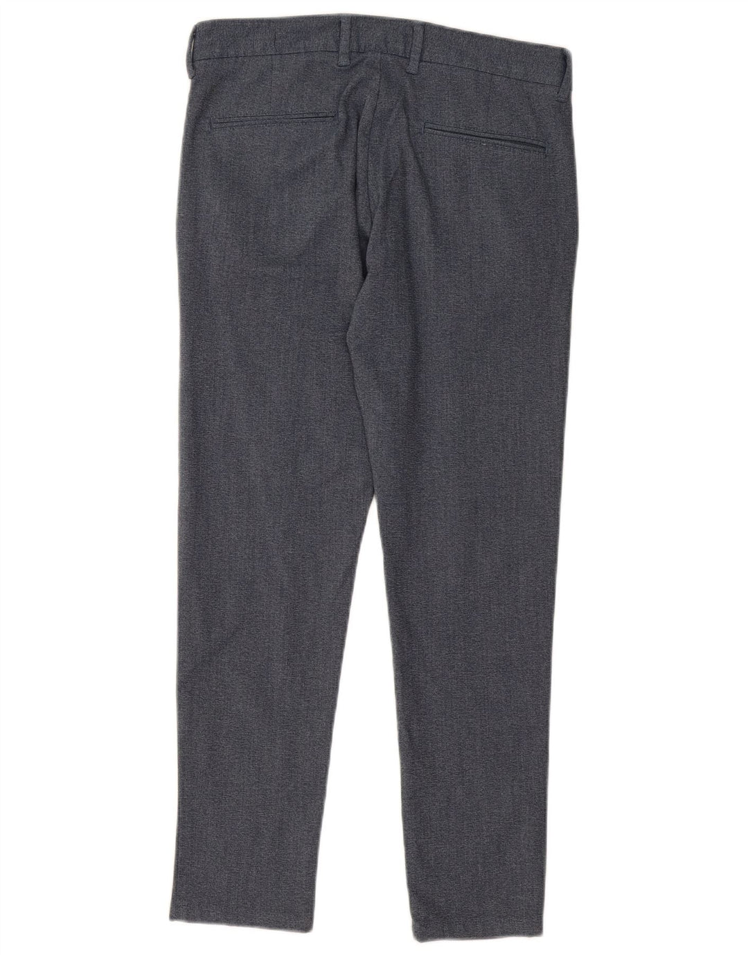 ZARA Mens Slim Suit Calças EU 38 Pequeno W30 L28 Poliéster Azul Marinho