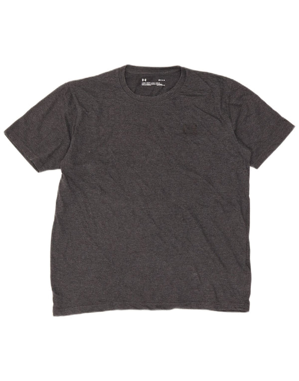 Camiseta masculina Under Armour Heat Gear Top cinza médio algodão
