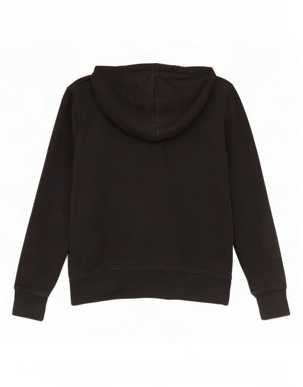 Fila feminino gráfico oversized moletom com capuz UK 10 pequeno algodão preto