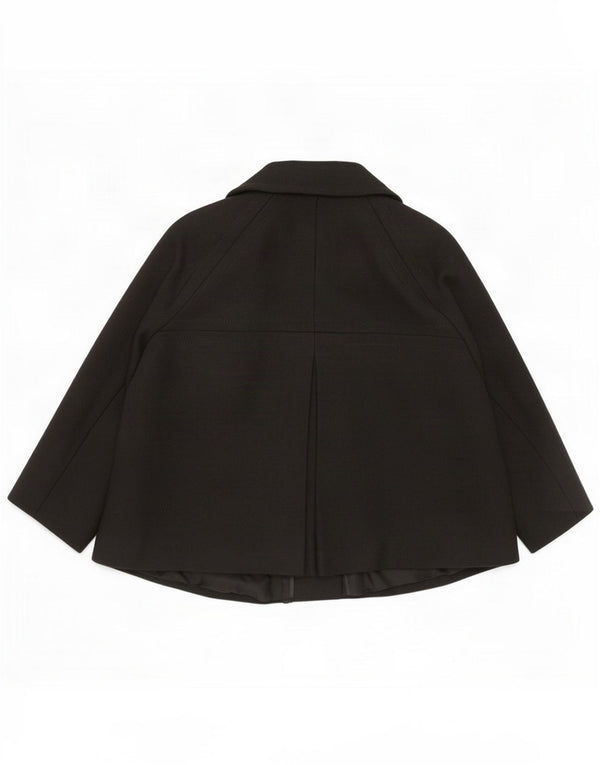 Oasis Womens Short 3/4 Sleeve Bolero Jacket UK 10 Small Black Wool