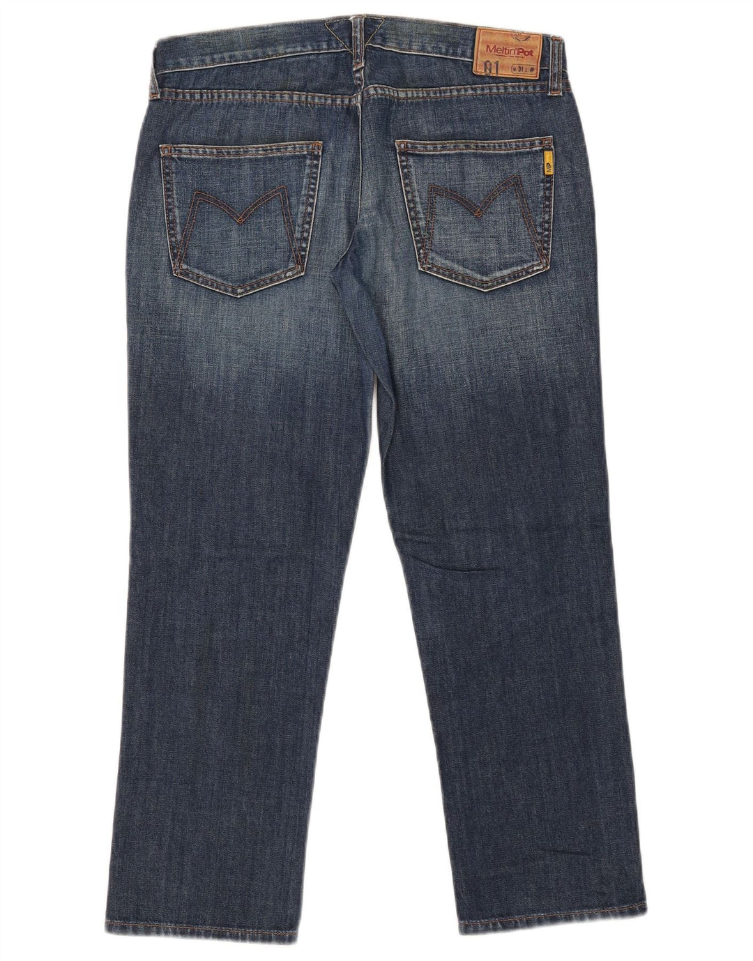 Meltin' Pot jeans reto feminino W31 L27 algodão azul