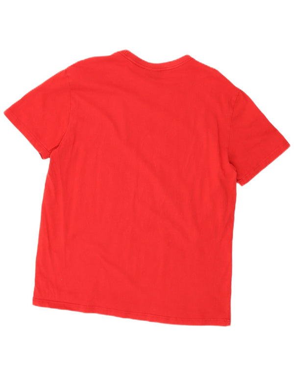 Camiseta gráfica masculina Armani Jeans Top médio vermelho