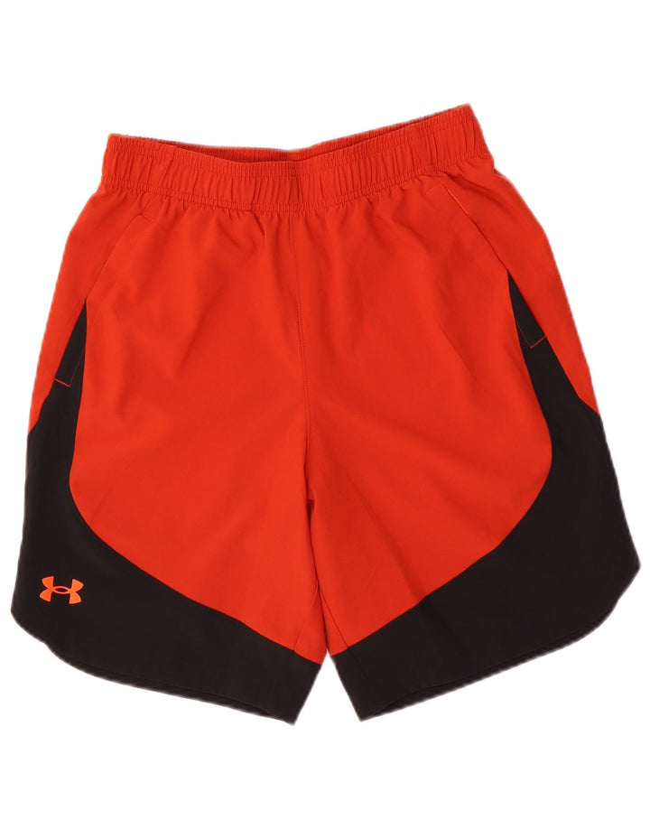 UNDER ARMOUR Mens Sport Shorts Pequeno Bloco Colorido Laranja