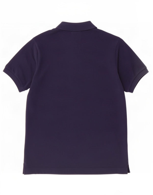 Camisa polo masculina Lacoste tamanho 4 médio algodão azul marinho