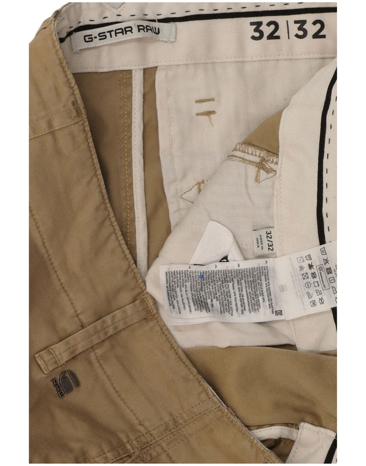 Calça cargo slim masculina G-Star W32 L32 algodão bege