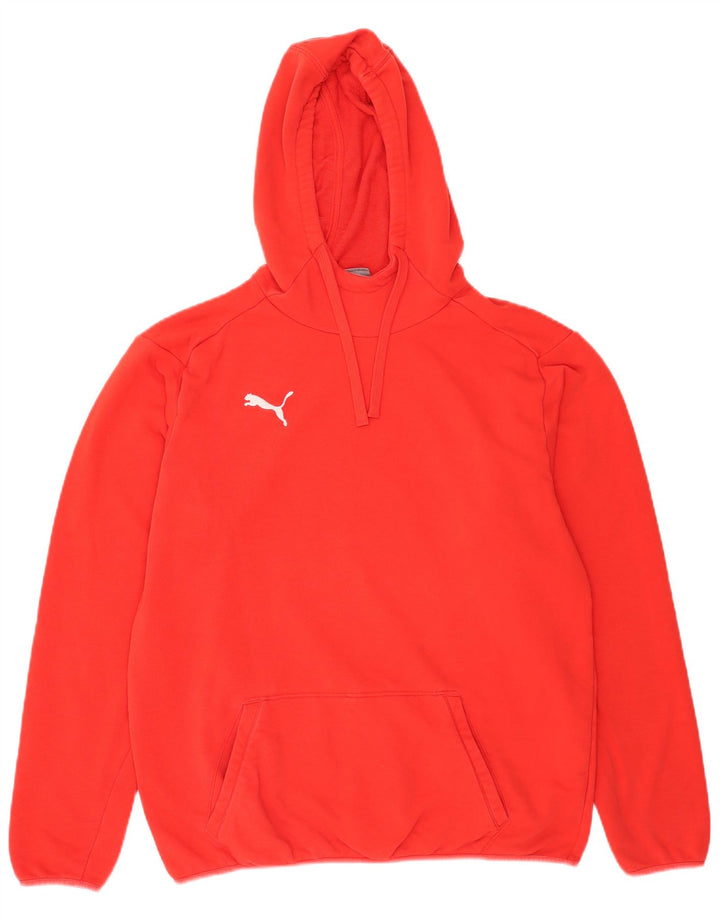 Puma Mens Hoodie Jumper Grande Algodão Vermelho
