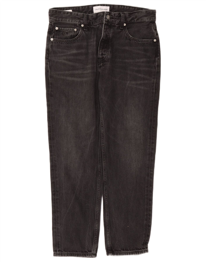 Calça jeans reta masculina Calvin Klein W31 L27 algodão preto