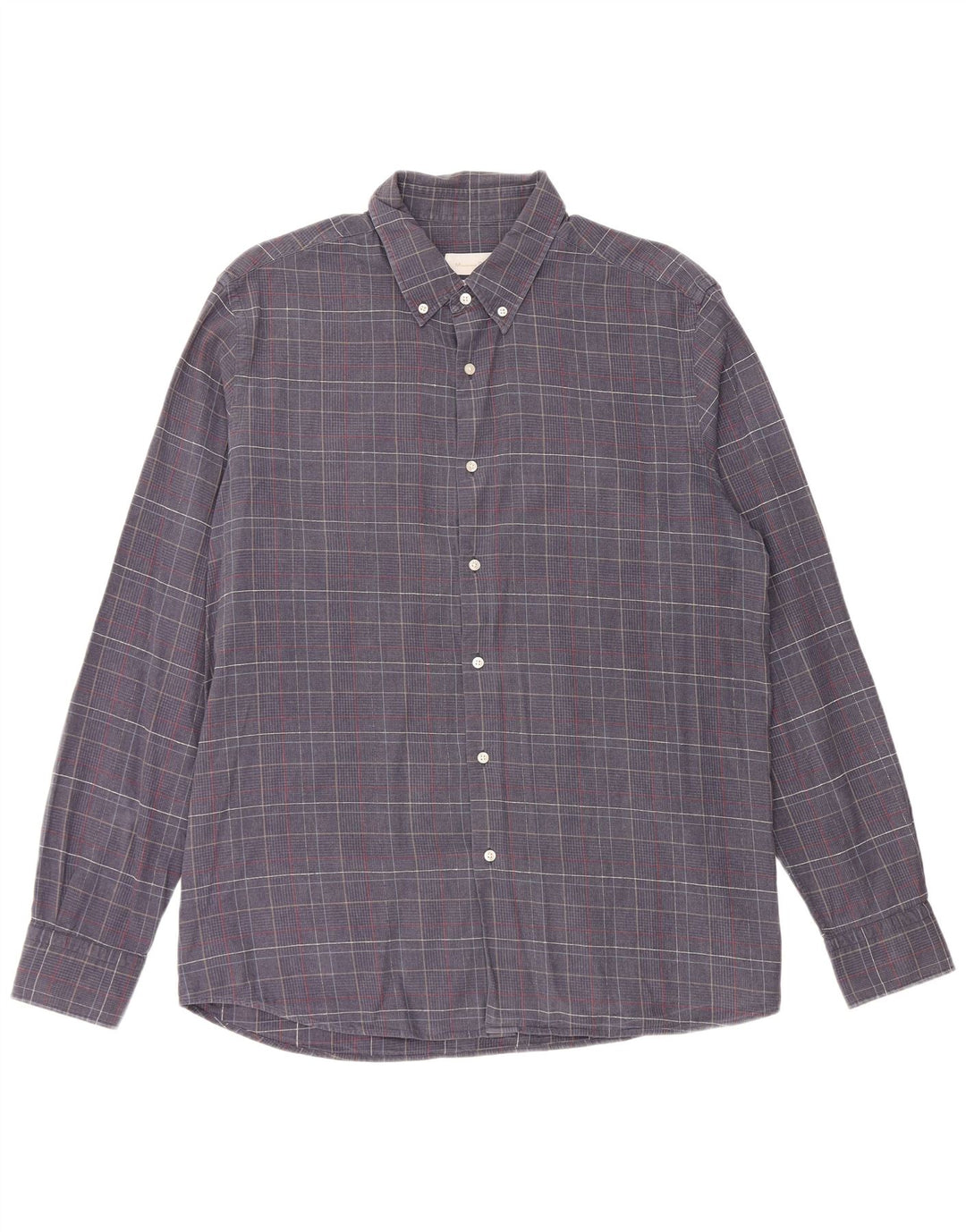 Camisa masculina MASSIMO DUTTI XL azul marinho algodão houndstooth