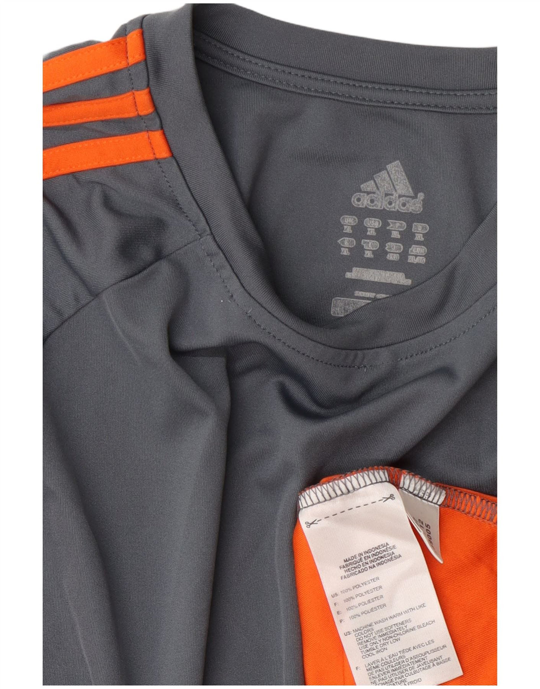 Camiseta masculina Adidas Climacool Top XL cinza colorblock poliéster