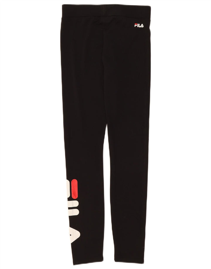 Leggings Fila Feminino UK 8 Pequeno Poliéster Preto