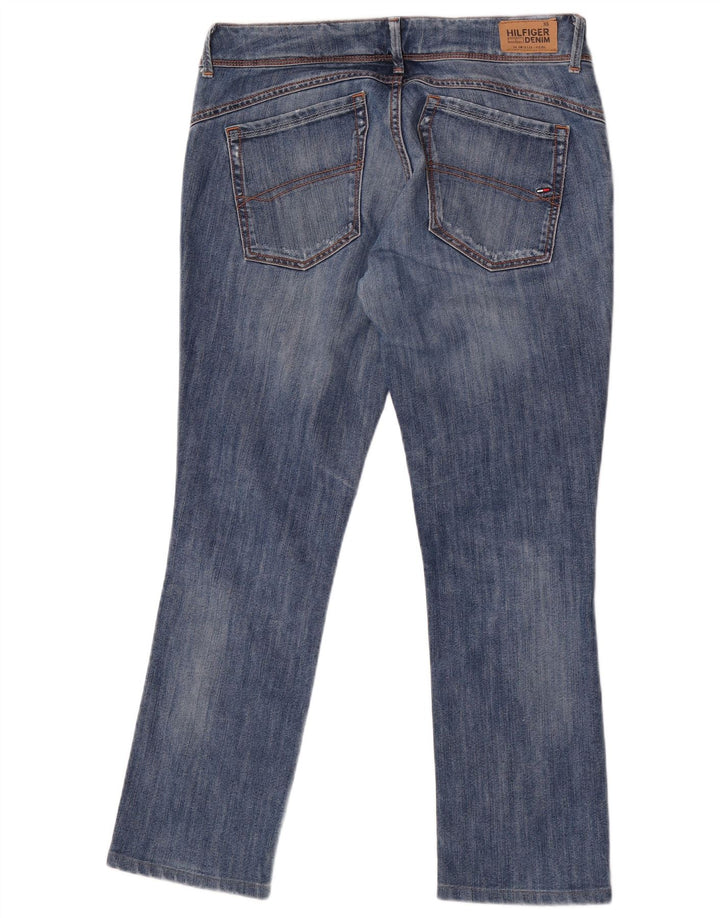 Jeans retos femininos Tommy Hilfiger W33 L28 algodão azul